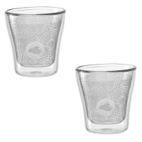 Leonardo Tumblers Clear Glass Double Wall for Hot Cold Drinks DUO 85ml x2