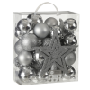 Decor Outdoor Tree decoration unbreakable 40 pieces - d8cm SILVER Photo