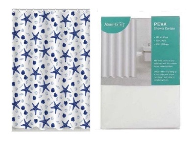 Photo of 2 Shower Curtains - Starfish & White