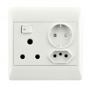 16 AMP Plug New RSA Socket Schuko For 4 X 4 Box in White Photo
