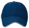 PepperSt Sandwich Peak Cap - Blue with White detail Photo