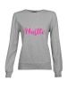 Fineapple Neon Pink Hustle Slogan Brushed Fleece Sweat Top Photo