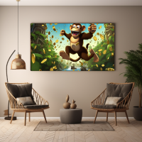 Canvas Wall Art Monkey Madness Marathon BK0093