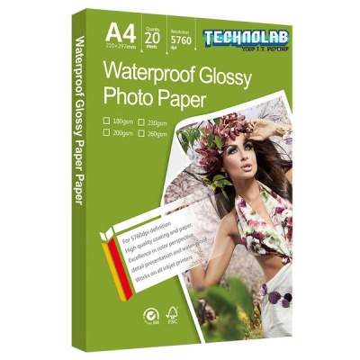Photo of TECHNOLAB A4 230gsm one sided Glossy Photo Paper - Pack of 20 sheets