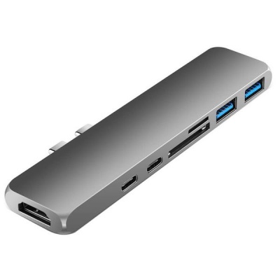 Photo of SIXTEEN10 7-in-1 Aluminium Dual USB Type-C Hub Adapter For MacBook Pro/Air
