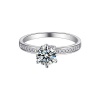 Modern Pave 1.00ct Moissanite Engagement Ring Photo