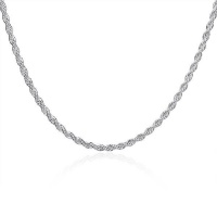 Lucky Silver Silver Designer Rope Necklace 2mm