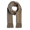 Lily & Rose Checkered Blend Tasselled Scarf Photo