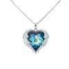 Civetta Spark Angel Wing Necklace -with Swarovski Bermuda Blue Crystal Photo
