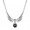 SliverCity Love Languages Projection Pendant Angel Wings Necklace Photo