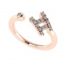 9ct Rose Gold Gemini Star Sign Ring Photo