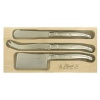 André Verdier Laguiole 3 Piece Stainless Steel Cheese Set in Wooden Box Photo