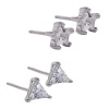 Idesire 2 Pack 5mm Star And Pear Cubic Zirconia Stud Earrings Photo