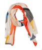 UB Creative Multi Colour Geometric Print Scarf - Beige Photo