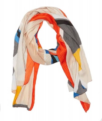 Photo of UB Creative Multi Colour Geometric Print Scarf - Beige