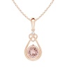 Stella Luna Knotted Heart Pendant-Swarovski Vintage Rose Crystal Rosegold Photo