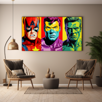 Canvas Wall Art Pop Art Superheroes BK0170