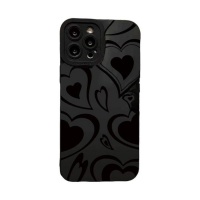 Samsung High Quality Heart Pattern Phone Case For Galaxy A33 5G Black