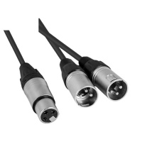 Hybrid XLR Female Dual XLR Male Cable 03m