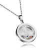 Stainless Steel Mother Mary Tags cubic zirconia Necklaces Ideal Gift Photo