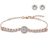 Civetta Spark Emma Bracelet & Studs- Swarovski Clear Crystal Rosegold Photo