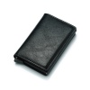 Cre8tive Anti-Theft RFID Aluminum and Leather Slide Up Wallet - Dark Brown Photo