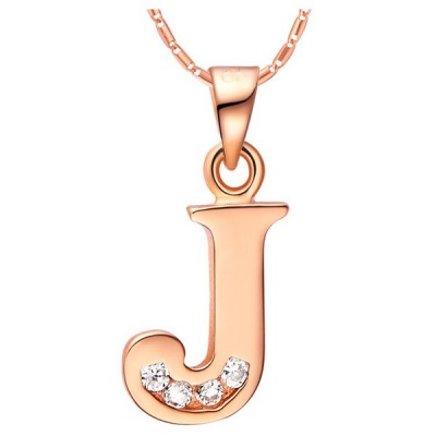 Photo of Unexpected Box Rose Gold Letter J Necklace