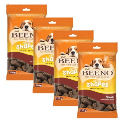Beeno Shapes With Steak Flavour 4 x 120g