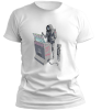 PepperSt Men's White T-Shirt - Tech Sketch Photo