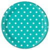 Generic Turquoise Dots Paper Plate Large 23cm Photo