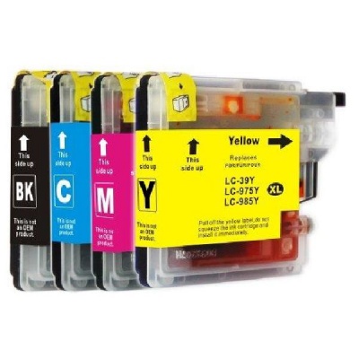 Brother LC39 Black Yellow Magenta Cyan Compatible Ink Cartridge