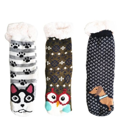 Photo of Thermal Socks 3 Pairs Cartoon Animal Winter Socks For Women Girls