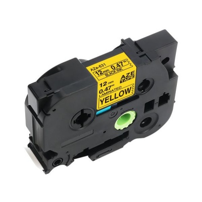 Photo of Label Pro Compatible Brother TZ-631 Black on Yellow Label Tape Cartridge 12mm -4 Pack