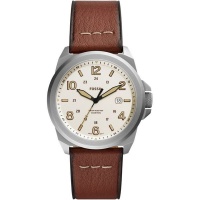 Fossil Bronson Mens Brown Leather Watch FS5919