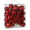 Decor Outdoor Tree decoration unbreakable 40 pieces - d8cm RED Photo