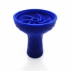 Shisha Large Silicone Hookah Head With Waves - Blue Photo