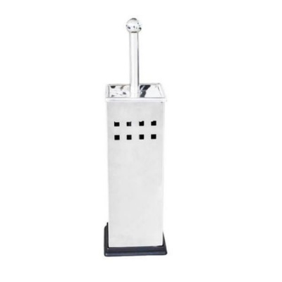 ROYAL HOMEWARE Toilet Brush with Square Stainless Steel Holder