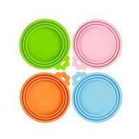 DHAO 4 Packs Universal BPA Free Silicone Can Lids Covers For Pet Food