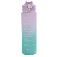 Water Bottle with Motivational Time Markers 1 Litre