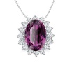 Civetta Spark Diana Necklace with Swarovski Amethyst Crystal Rosegold Photo