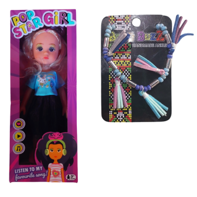 Doll Singing Pop Star Blue Clothes with Anklet
