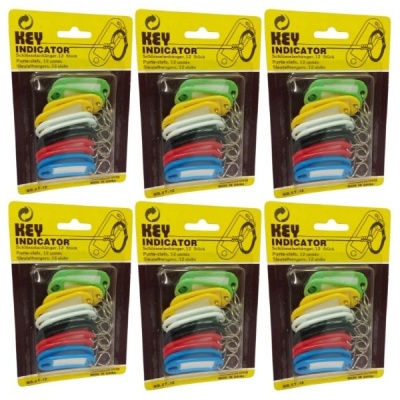 SourceDirect Key Tags Key Rings Pack of 6