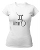 PepperSt Ladies White T-Shirt - Gemini Symbol Photo