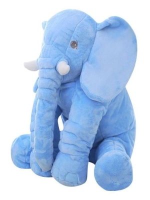 Baby Stuffed Elephant Plush Pillow Blue