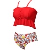 Iconix Floral Radical Red Bikini Photo