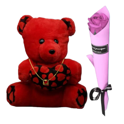 Valentine Teddy Bear Gift Box With Accessories 008