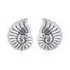 Spiral Shark Eye Shell 925 Stud Earrings Photo