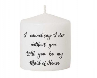 Photo of Maid of Honor Candle 10cm - Will you be my Maid of Honor?