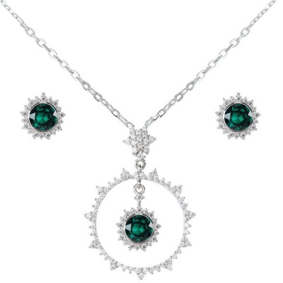 Photo of Civetta Spark Sunshine Jewellery Set- Swarovski Emerald Crystal