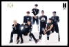 BTS - Black and White Poster with Black Frame Photo
